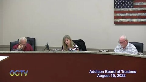 Addison Board of Trustees 8/15/22