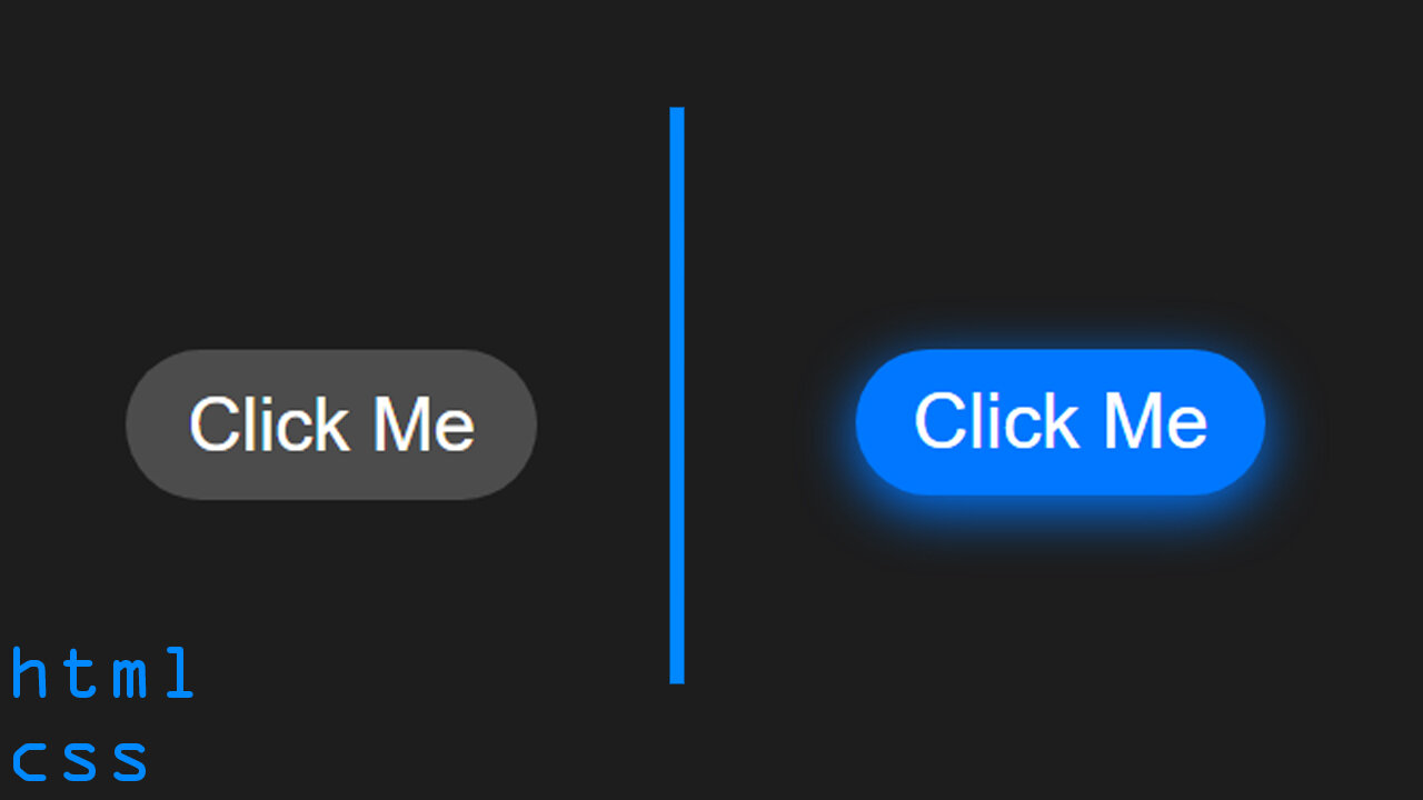 Glowing Button with Hover Effect in html, css