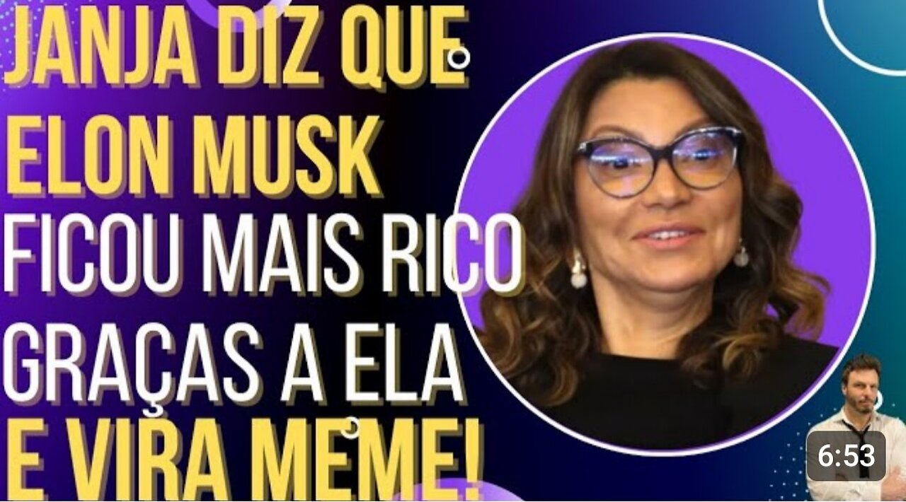 In Brazil, Janja says that Elon Musk became richer thanks to her and becomes a meme!