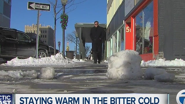 Staying warm in the bitter cold in metro Detroit