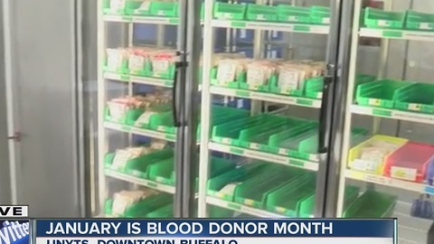 January is Blood Donor Month - donate to WNY's UNYTS community blood bank!