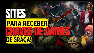 10 sites para receber chaves de games de graça!