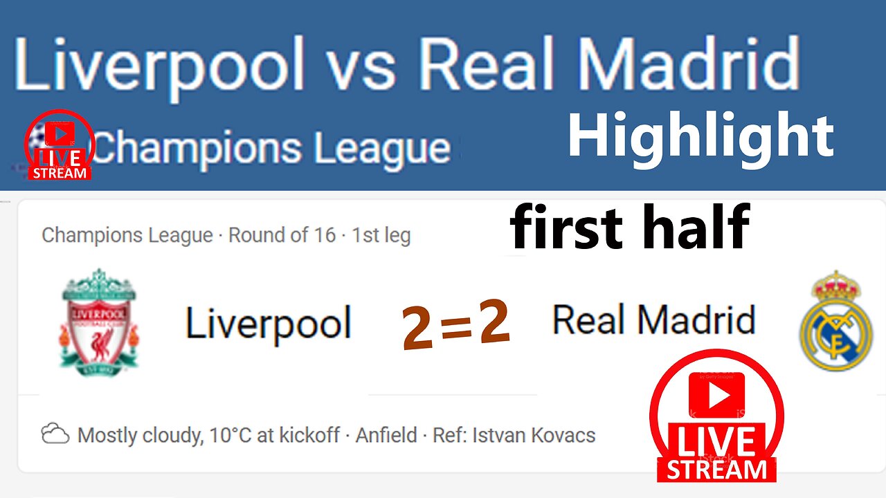 LIVERPOOL VS REALMADRID 2-2