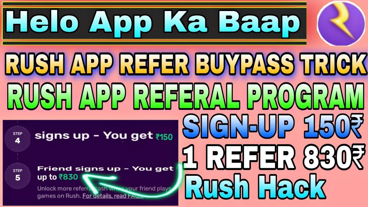 Real money earning app !! Free paytm cash earning app !! Rush gaming app