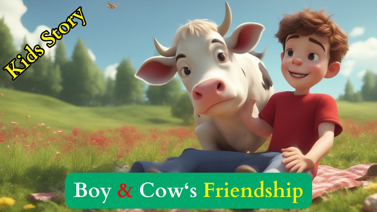 Boy And cow Friendship- Animated Kids Story