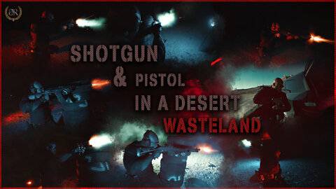 Shotgun and Pistol in a Desert Wasteland