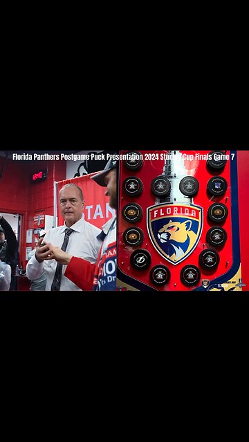 Florida Panthers Postgame Puck Presentation 2024 Stanley Cup Finals Game 7