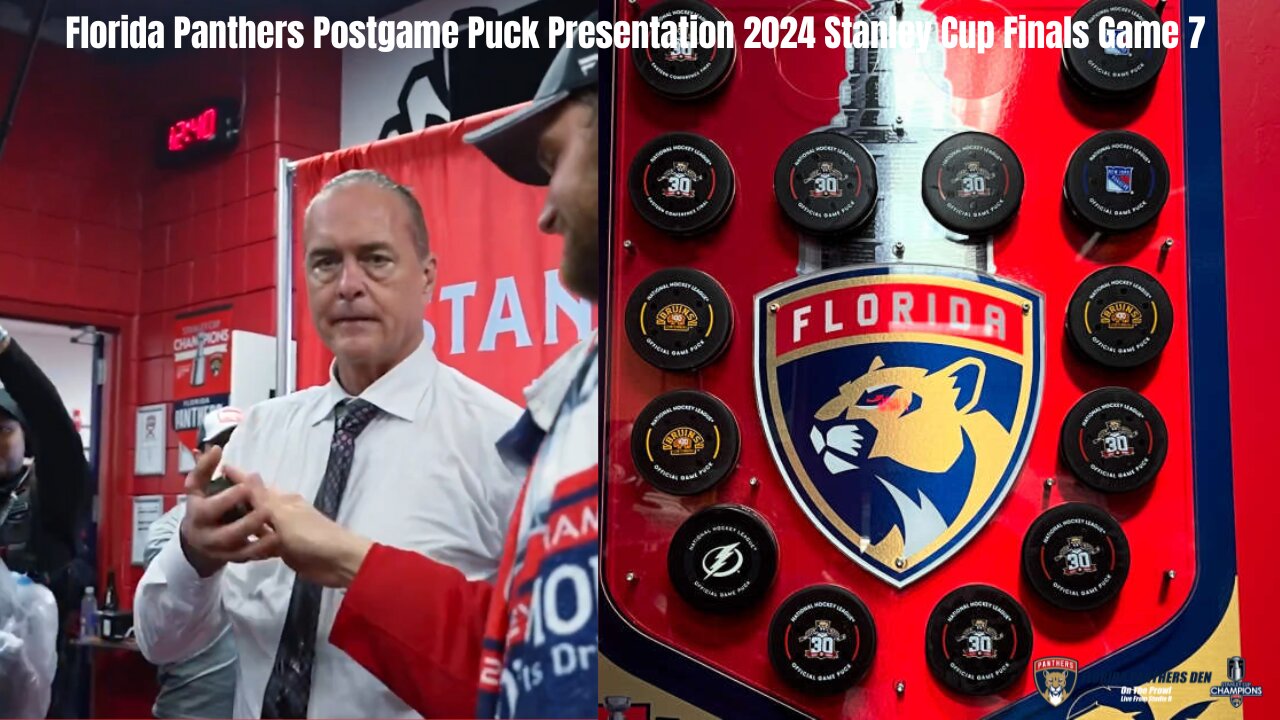 Florida Panthers Postgame Puck Presentation 2024 Stanley Cup Finals Game 7