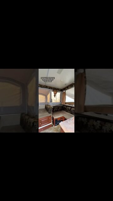 HUGE POP-UP TRAVEL TRAILER RV! FOREST RIVER FLAGSTAFF HW27SC #shorts