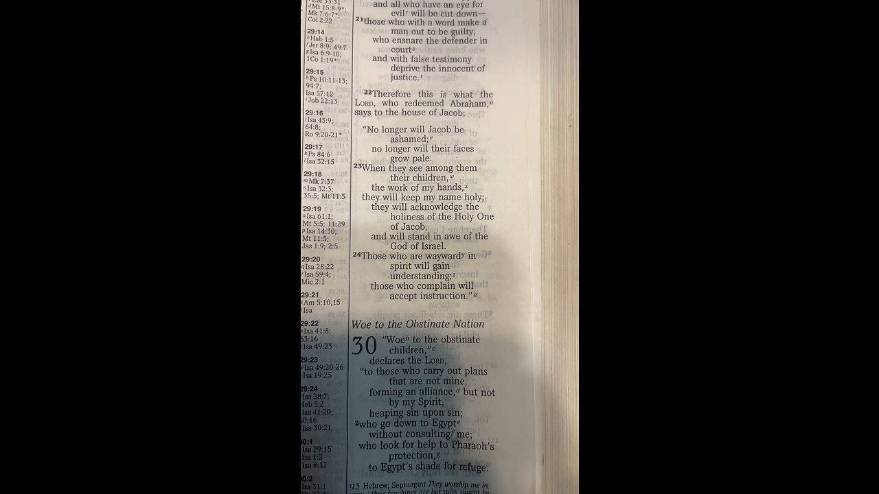 Chapter 30 of ISAIAH
