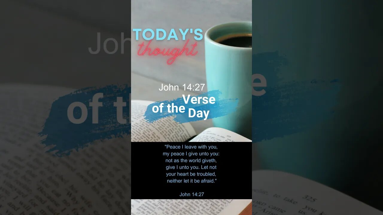 Verse of the Day: John 14:27