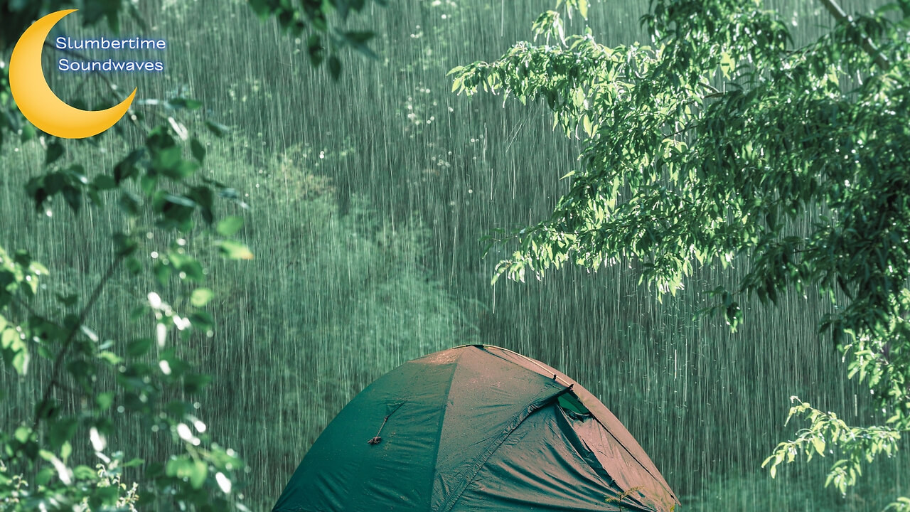 Rain On A Tent (No Thunder) - (Black Screen)