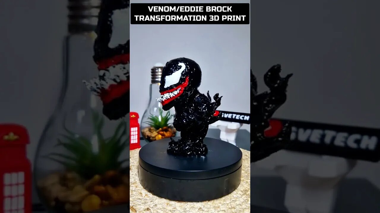 3D Printed Venom and Eddie Brock Transformation #shorts #venom #3dprinted