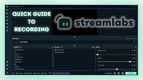 Recording | Streamlabs Tutorial (for @jimborden3827 )
