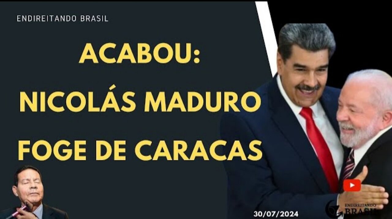 ACABOU: Nicolás Maduro foge de caracas