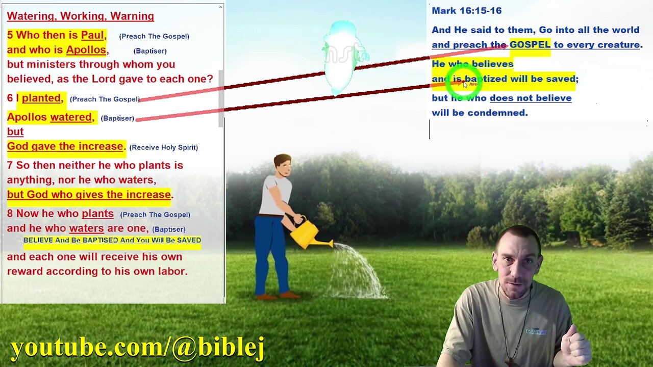 Sent out to preach. Not baptise. Explained.