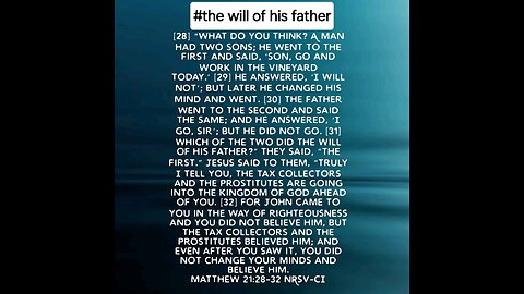 the will of his father