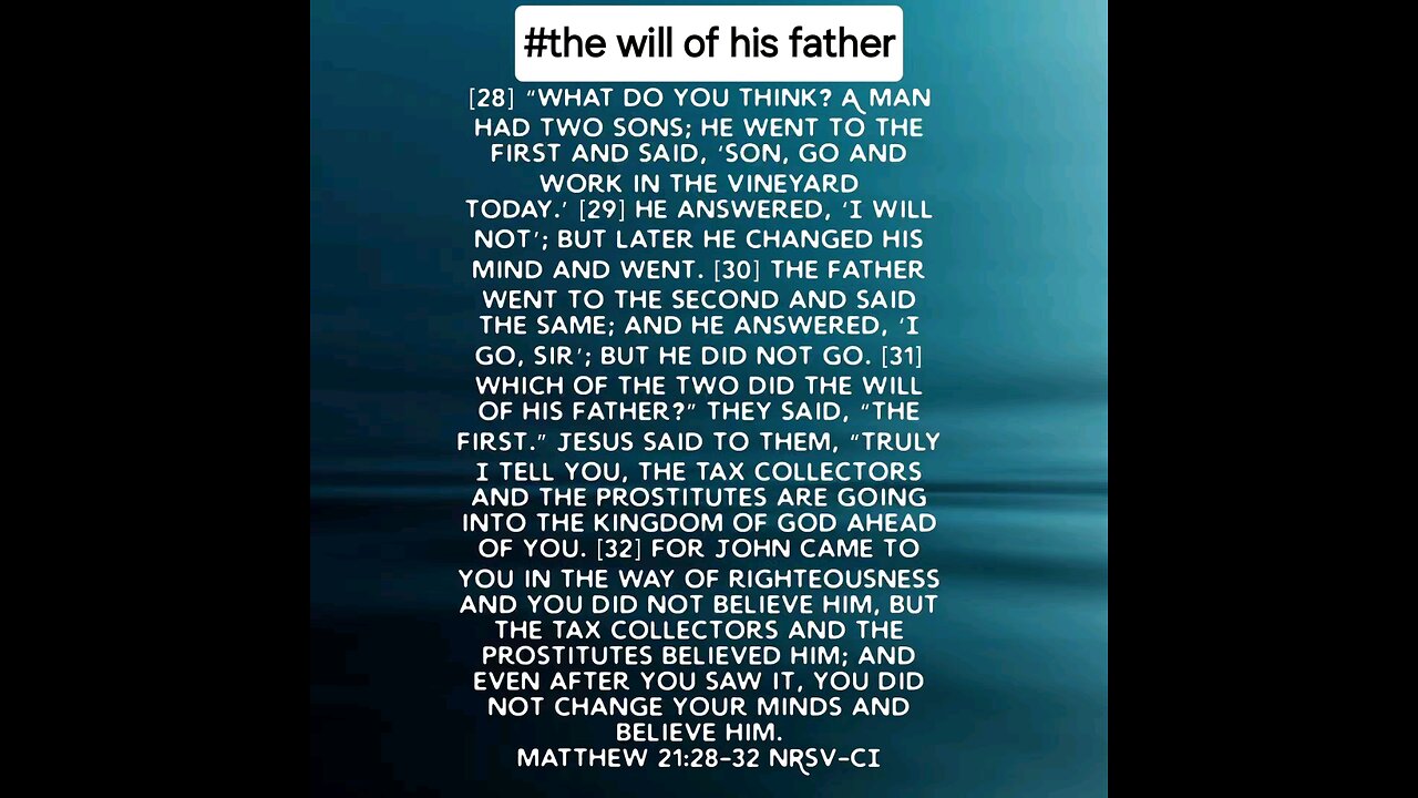 the will of his father
