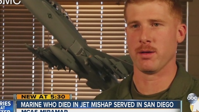 Marine pilot who died in jet mishap served in San Diego