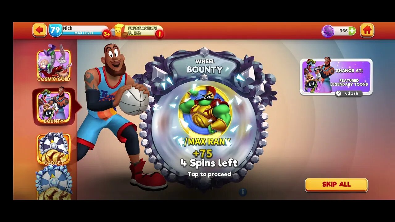 Bounty Wheel 5k Cosmic bounties spent 11 x Spins - Looney Tunes World of Mayhem - Subscribe for more