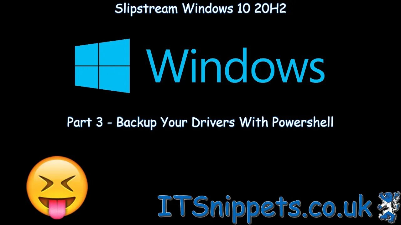 Slipstream Windows 10 20H2 To A Custom ISO - Part 3 - Backup Your Drivers (@youtube,@ytcreators)