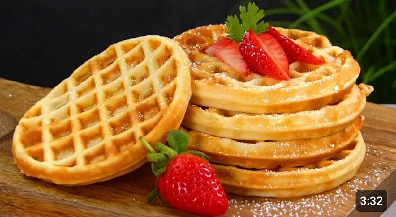 How to make strawberry waffles! -Easy-