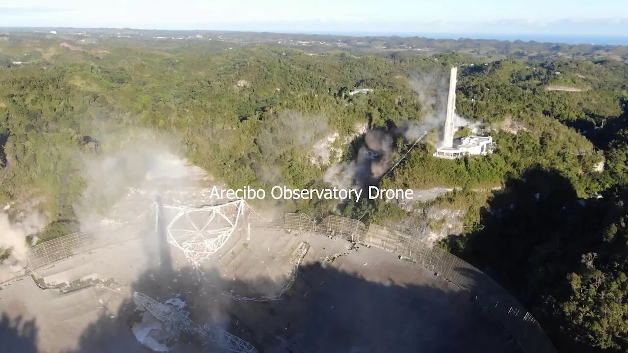 Footage of Arecibo Observatory collapse