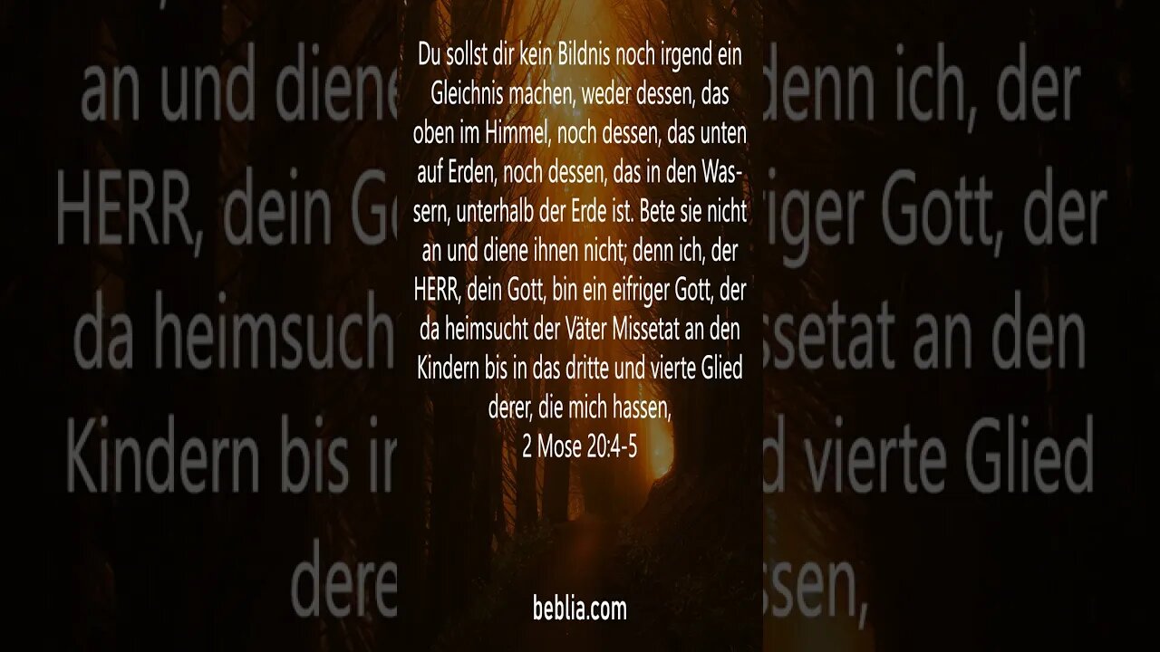 2 Mose 20:4-5 - Heiliger Bibelvers #Bibel #Kirche #Gott #Jesus [SH]