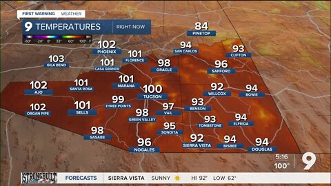 Record heat tomorrow