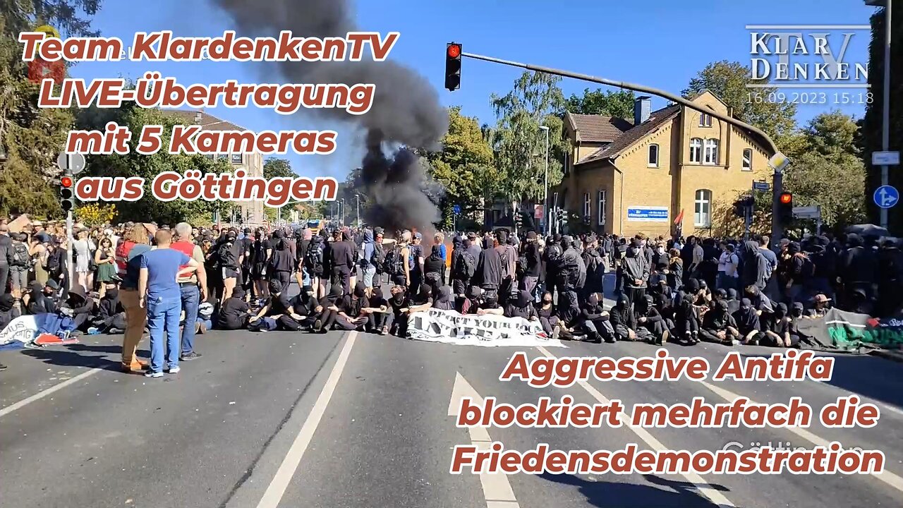 NEUE Eskalationsstufe erreicht! Aggrressive Antifa in Göttingen; brennende Müllcontainer