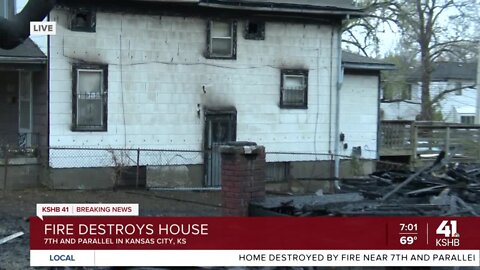 Home burned to the ground at 7th & Parallel in KCK