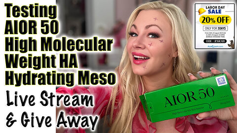 Testing Aior 50, High Molecular Weight Hyaluronic Acid Meso! AceCosm, Code Jessica10 saves you 20%