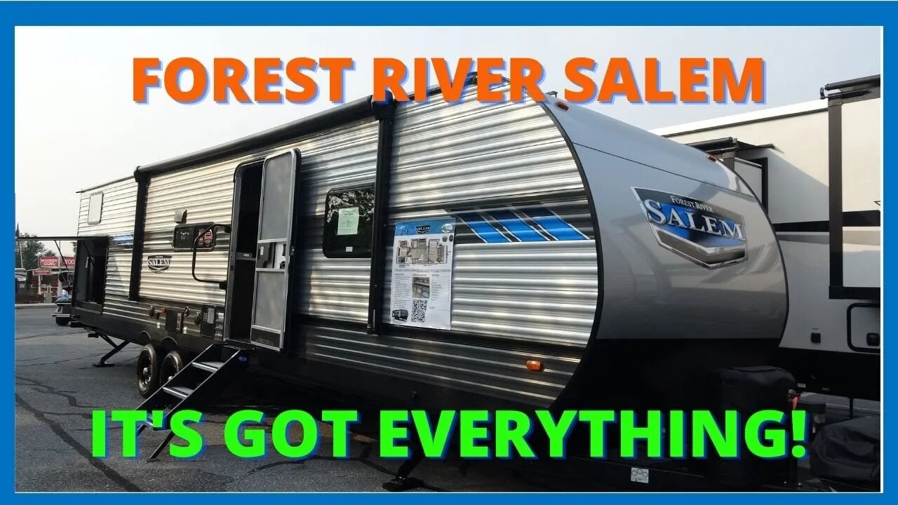 Travel Trailer On STEROIDS..2022 Forest River Salem 33TS Bunkhouse Outdoor Kitchen It Has EVERYTHING