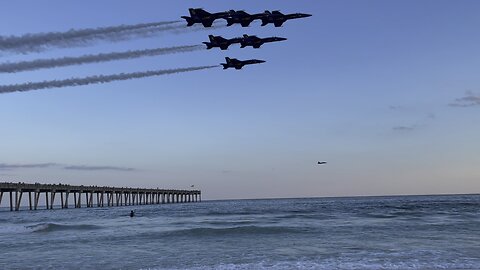 Blue Angels watching over Dr. O surfing