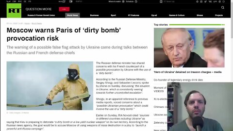 Moscow and Paris share concerns over rumor Ukraine may detonate a "dirty bomb" and blame Russia