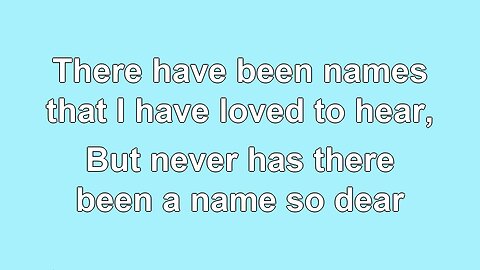 Jesus is the Sweetest Name I Know V1