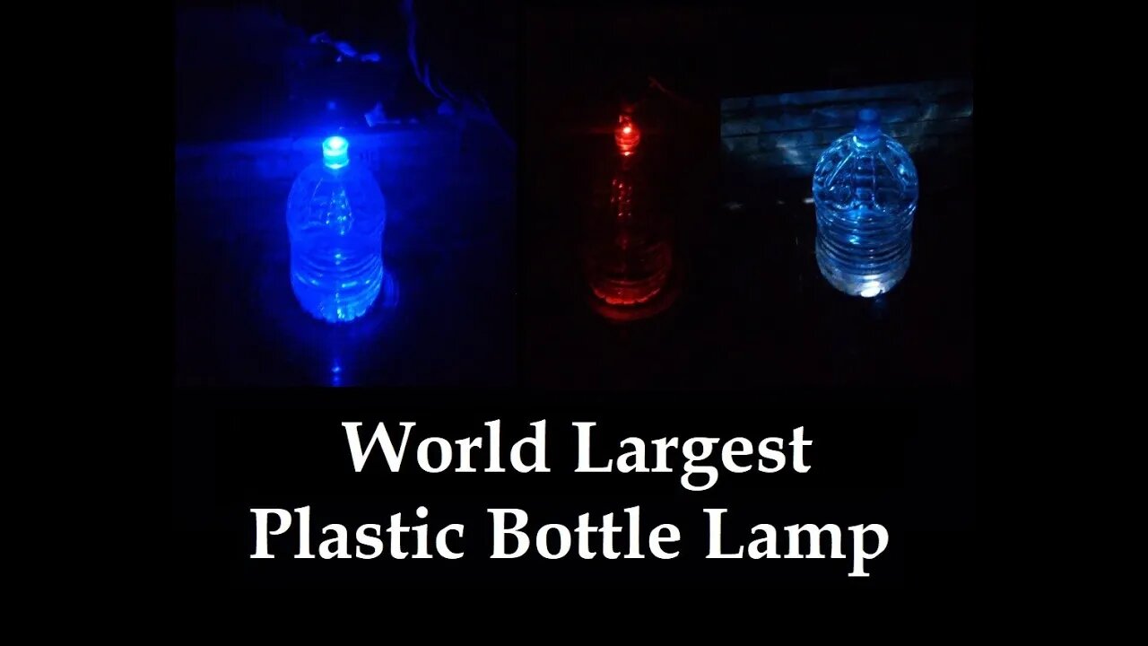 World Largest Hand Cracked Plastic Bottle Lamp