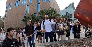 University of Central Florida: Large Crowd Forms, Contending With Many Muslims, Exalting Jesus Christ