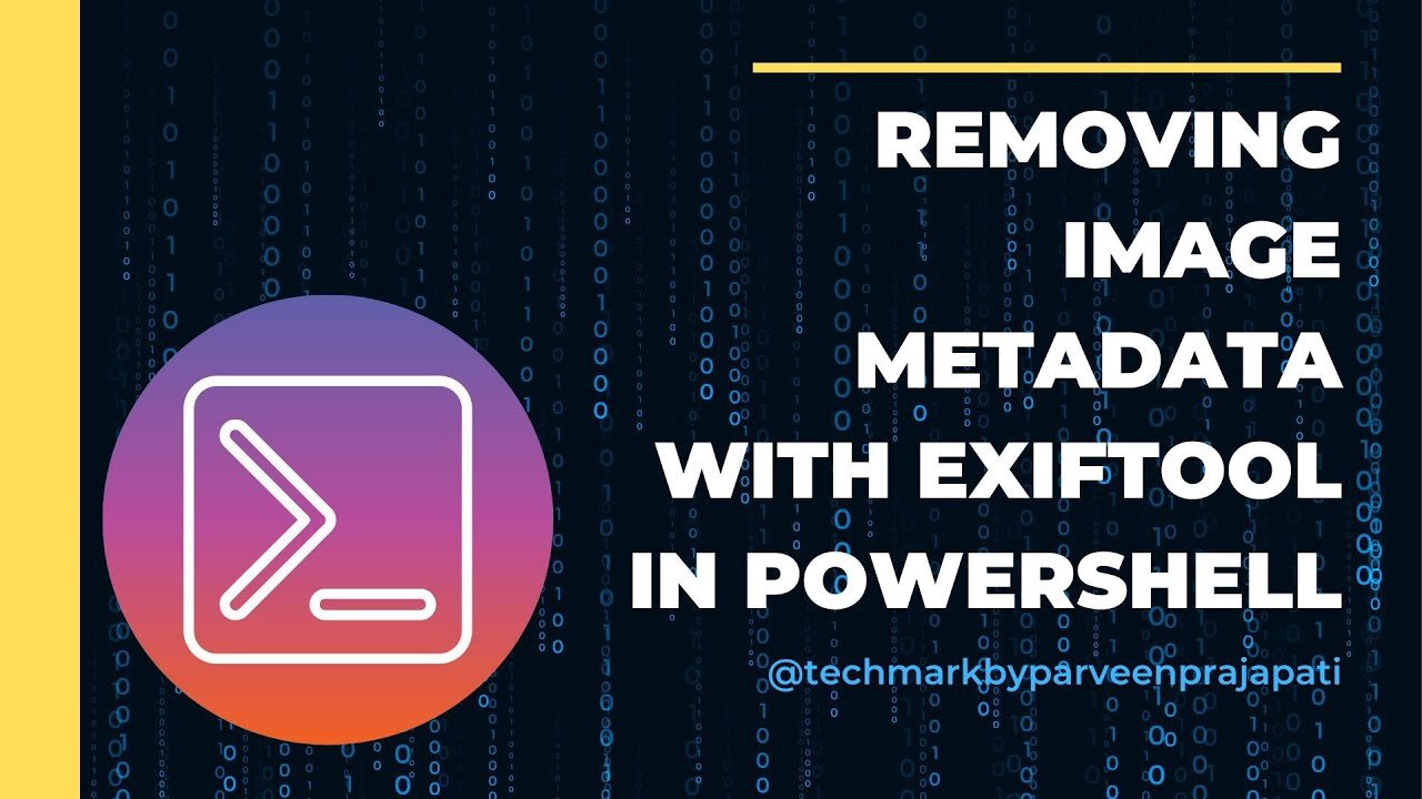 Removing Image Metadata with ExifTool in PowerShell