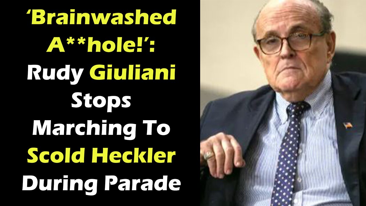 ‘Brainwashed A hole!’ Rudy Giuliani Stops Marching To Scold Heckler During Parade