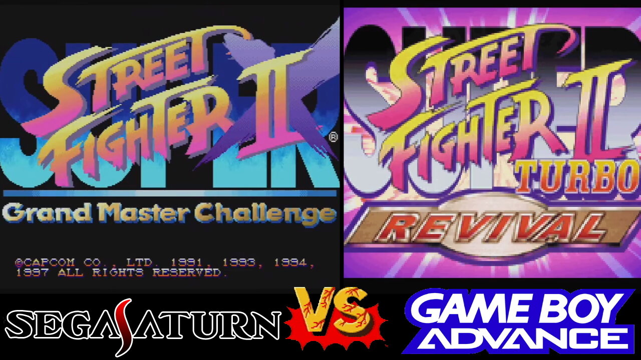 vs Let's Play: Super Street Fighter 2 Turbo on Game Boy Advance vs Sega Saturn - Gameplay Comparison