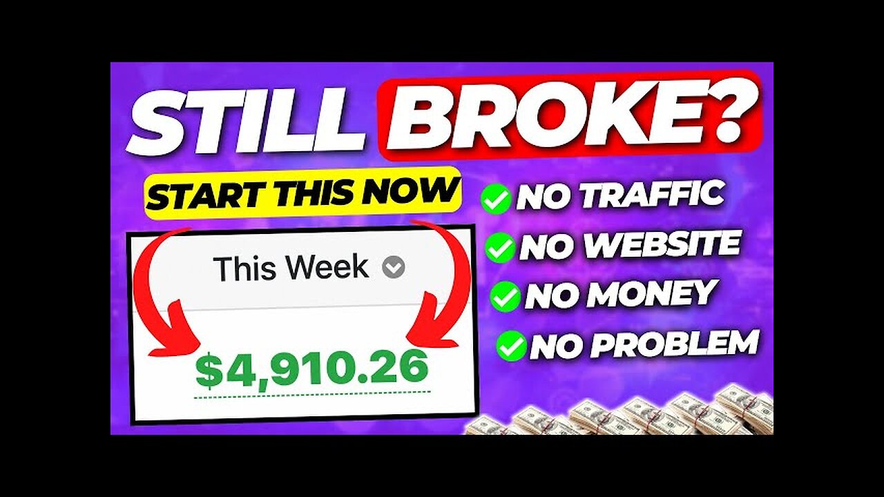 Affiliate Marketing Tutorial That Pays Up To $4,910 a Week (Do This if You're Broke)