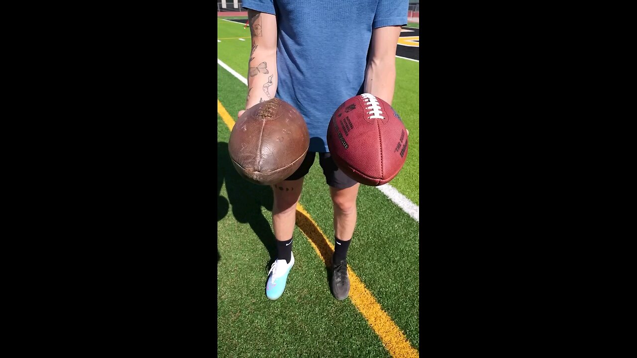 Modern NFL Ball Vs. 1940s NFL Ball!