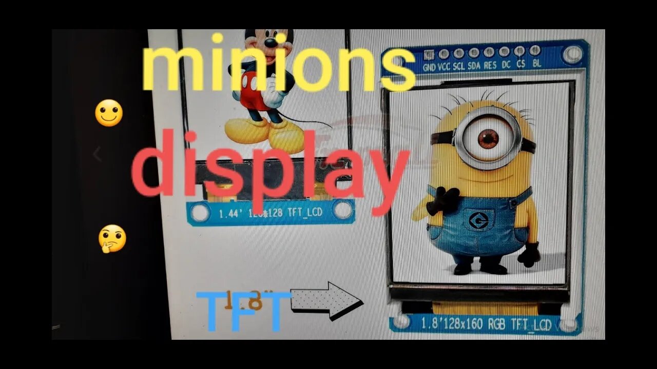 ST7735 Minions TFT lcd display from ebay arduino try out