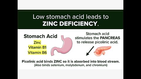 If you don’t produce enough stomach acid, you won’t absorb vital nutrient minerals like ZINC.