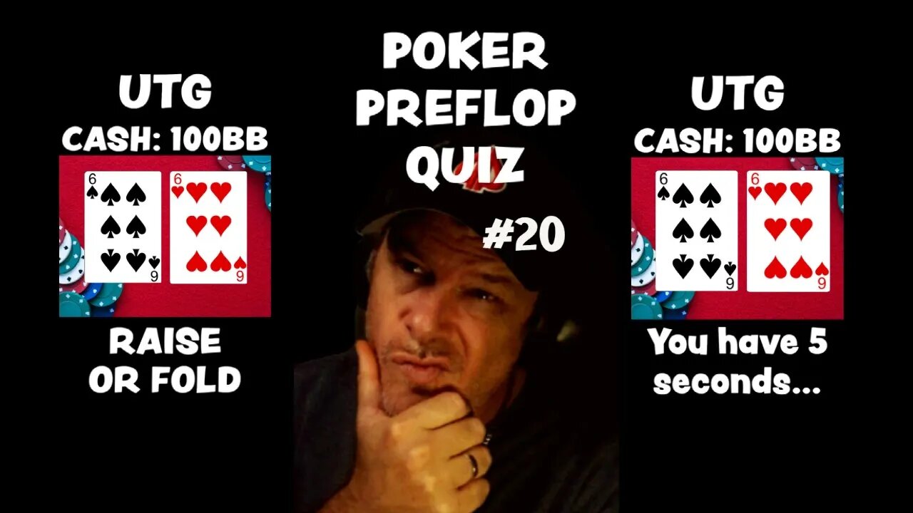 POKER PREFLOP QUIZ #20 - RAISE OR FOLD?