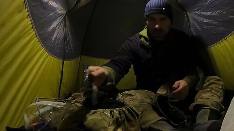 Setting my G-shock watch. tent Dartmoor 25th March 2023