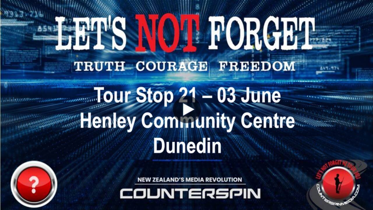 Let's Not Forget Tour Stop 21 - Henley Community Centre / Dunedin - 03 June 2022