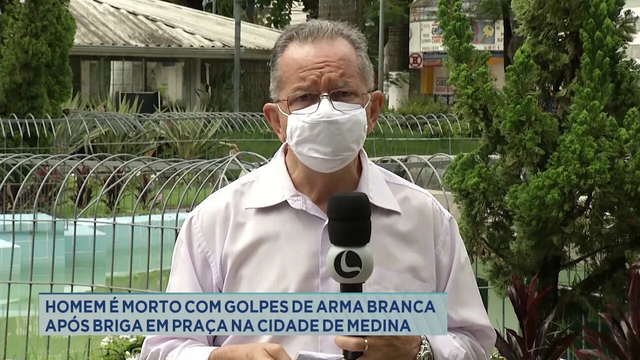 Homem é morto com golpes de arma branca após briga em praça na cidade de Medina