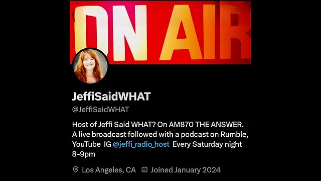 JeffiSaidWHAT Radio Show on AM870 THE ANSWER